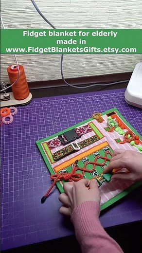 Dementia Sensory Blanket | Fidget Quilt for Alzheimer's | Lap Blanket | FidgetBlanketsGifts Etsy