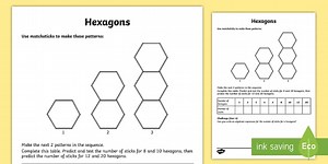Hexagons Maths Investigation Worksheet