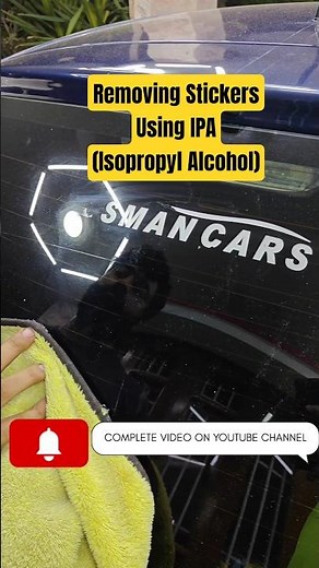 How to Remove Car Stickers with IPA | No Damage, No Residue! 🧼🚘 #Shorts