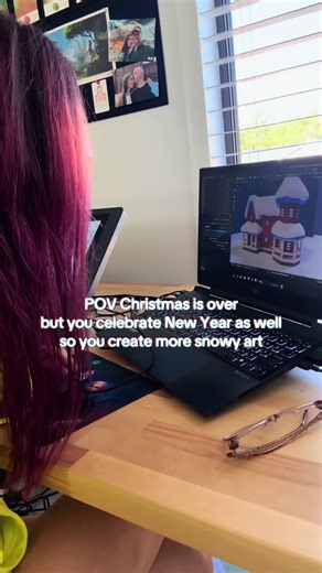 Creating more 3D worlds 🎄❄️#smallartist #creatorsearchinsights #arttok#artistsontiktok #3dartist