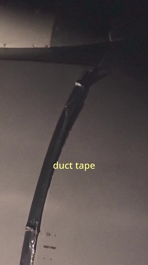 Duct Tape on Airplane Engine: A Surprising Sight