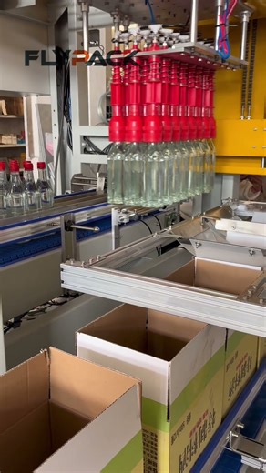 Pick and place Case packer for glass bottle# Casepacker# Casepacking# Packagingmachine#manufacturer