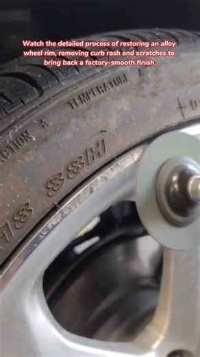 Watch This Scratched Rim Become New Again #automobile #how #satisfying #asmr #car #cars #wheels