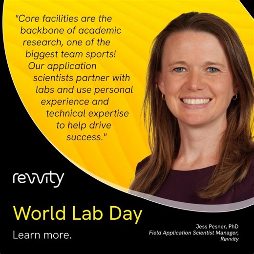 Celebrating World Lab Day 2025! Jess Pesner, PhD, Field Application Scientist Manager, reflects about how amazing it is to be able to support communities — such as academic cores and shared facilities — that empower researchers. Read the featured article: http://ms.spr.ly/6187SBtw5 | Revvity