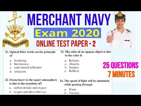 Merchant Navy Online Mock Test paper - 2 | Test your knowledge