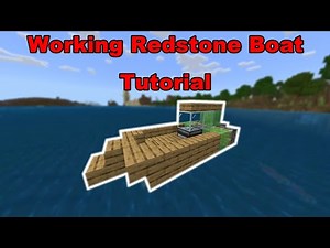 How to Make a Working Redstone Boat in Minecraft Bedrock | Minecraft Bedrock Redstone Tutorial