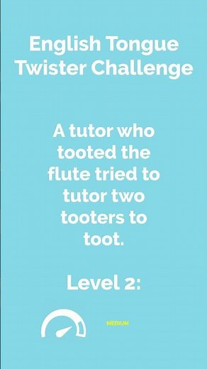 English Tongue Twister Challenge 25
