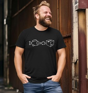 Big Fish Little Fish Cardboard Box T-shirt - Etsy Canada