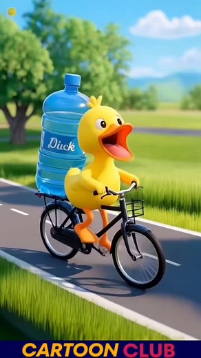 Duck Carrying Water: A Funny Cartoon Adventure
