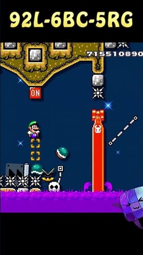 Super Mario Maker 2 🔧 Purple Poison (Lite) 🔧 jellybean #short