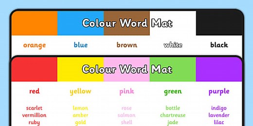 Colour Word Mat