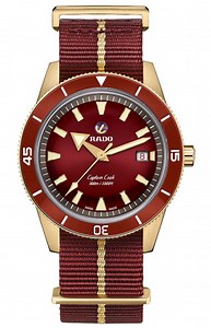 Rado Captain Cook Automatic Red Dial NATO Strap Watch, 42mm - R32504407