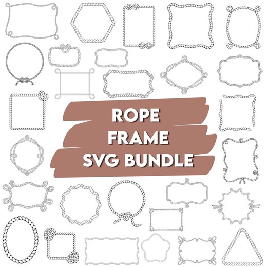 Rope Frame SVG Bundle: Nautical Border,frame Clipart,digital Files(instant Download) - Etsy