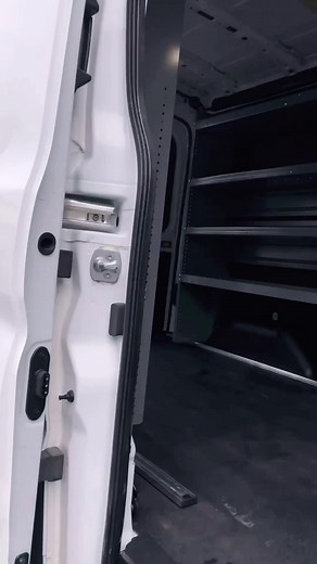 Professional Upfit with Drop Down Ladder Rack and Shelving Package