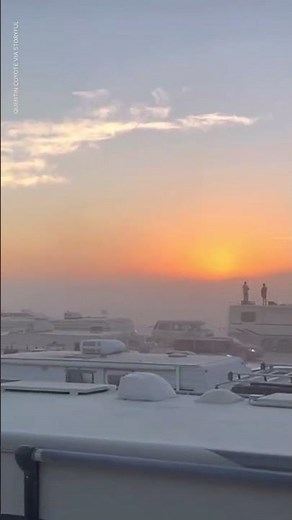 Burning Man attendees caught in 8-hour traffic jam leaving festival | USA TODAY #Shorts