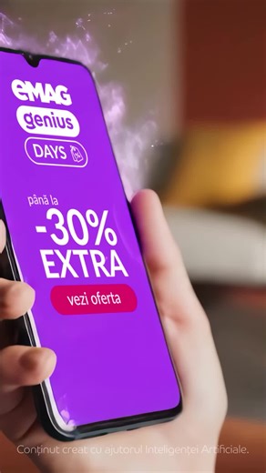 Genius Days continua! Ai reduceri exclusive de pana la -30% EXTRA la peste 1 milion de produse. Ai Genius? Profita! Nu ai încă? Activeaza-l acum!
