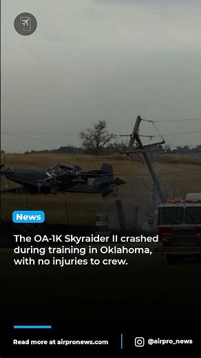 New Air Force OA-1K Skyraider II Crashes, Crew Survives Unharmed