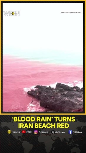 'Blood Rain' Turns Beach Red on Iran's Hormoz Island | WION Shorts