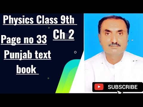 Physics Class 9th page no 33 ch no 2 Punjab text book