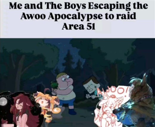 Abraham Martinez on Instagram: "ME AND THE BOYS ARE GONNA RAID AREA 51 AND SURVIVE THE AWOOO APOCALYPSE #area51 #aliens #memes #awoo #awoooooo"