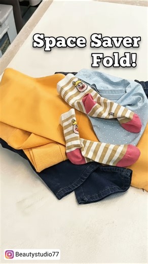 GENIUS Clothes Folding Hacks 🧺 | Save Space Like a Pro #shorts