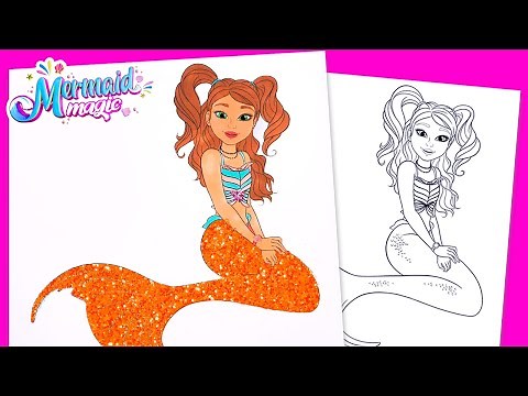 Create a Glitter Mermaid! Your DIY Coloring Guide! ✨