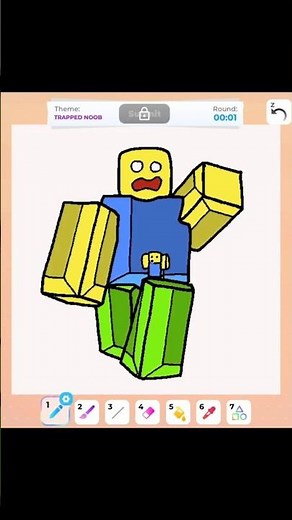 Drawing Noob Trapped in Roblox Speed Draw #roblox #art #speeddraw