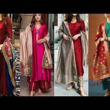 Most Trendy And Attractive Raw Silk Dress Design||Modern Silk Suits Design 2021