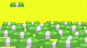 Download money stack of money bank notes bundles falling down for free