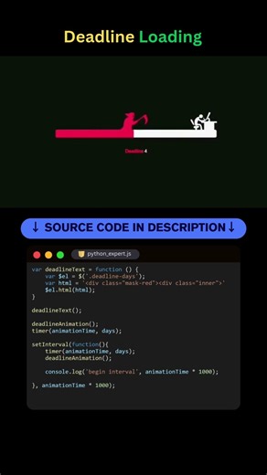 Deadline Loading – Hammer Countdown Timer!#coding #programming #loading #deadline #timer #hammer #ui
