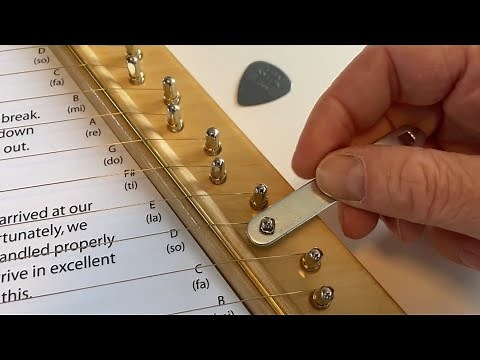 How to tune a lap harp - harp/zither tuning made easy!