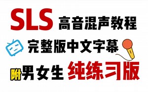 【SLS练声法】世界顶级练声法SLS高音混声教程完整版中文字幕（含男女生练习版）分享|林俊杰张杰等明星都在用的SLS练声法，联系up拿全集视频13G哦~