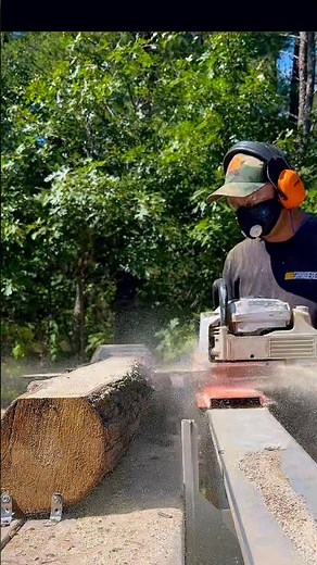 Slicing a Small Diameter Maple Log into Live Edge Slabs for Future Home Decor Woodworking Projects!