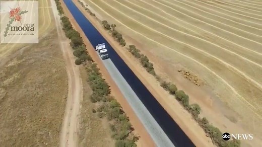 10M views · 82K shares | WATCH: Aerial footage of a road crew laying...