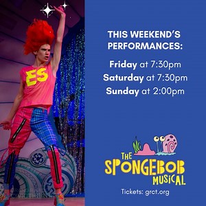 Join us for The SpongeBob Musical at Grand Rapids Civic Theatre! 🗓: Now – October 8; Wednesdays – Saturdays at 7:30pm, Sundays at 2:00pm ⭐️: West Michigan Toyota Dealers 🎟: https://www.grct.org/spongebob/ 📸: Studio3Twenty | Grand Rapids Civic Theatre
