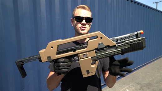 matrix limited edition custom alien pulse rifle airsoft aeg异形发射器