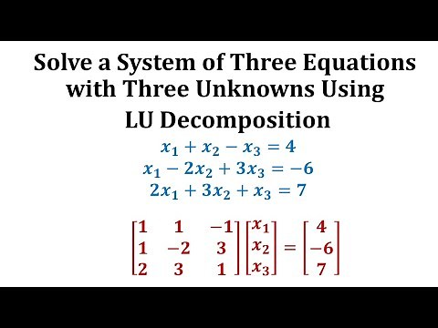 Solve a System of Linear Equations Using LU Decomposition