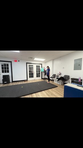 Ros was putting in the work today! Way to go, girl!!💜🪩 #determined #tumbling #dancer #backtuck