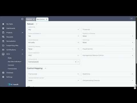 daitaGRC Training 8.3 - Create a New Control in the Risk Control Matrix