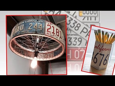What can do with license plates! Crafts Ideas. Upcycled License Plates