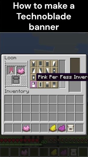 How to make a Technoblade banner.