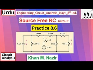 (U)LCA(H) Pr 8.6) || RC Circuit || Capacitor Voltages and Output Voltages at time 0-, 0+, and 1.3ms