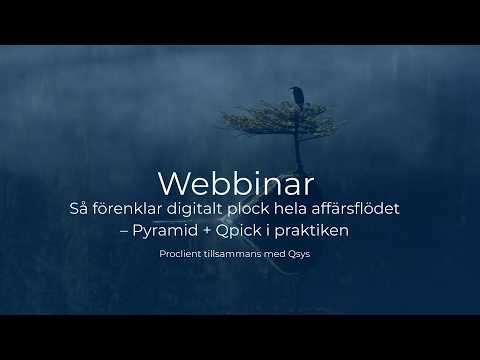 Webbinar - Så förenklar digitalt plock hela affärsflödet, Pyramid och Qpick i praktiken