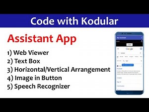 Create an Assistant App in Kodular | Code with Kodular | Divyanshu Classes