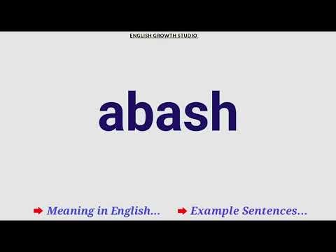 what is the meaning of abash | abash meaning in english
