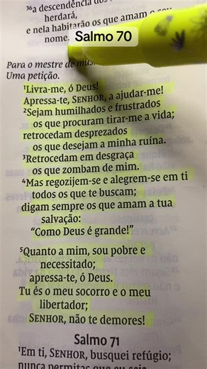 Salmo 70 - Como Deus é grande! #salmos