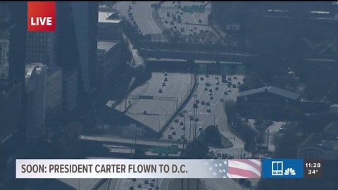 Jimmy Carter motorcade its way to Dobbins Air Reserve Base
