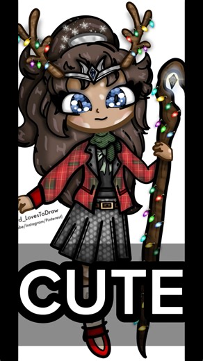 Drawing a Christmas Cutie!!🎄😍 #cute #cartoon #art #artist #draw #draws #drawing #christmas #fyp