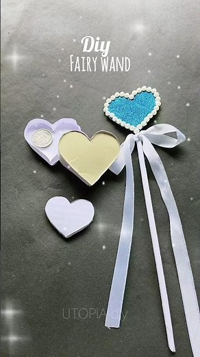 DIY Fairy Magic Wand 🪄✨♥️🩵 #shorts #‪@UTOPIA-diy‬