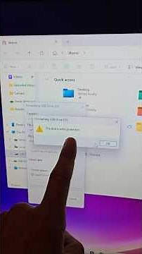 If you guys get the error message "The disk is write protected." Here is how you fix it. #techlab